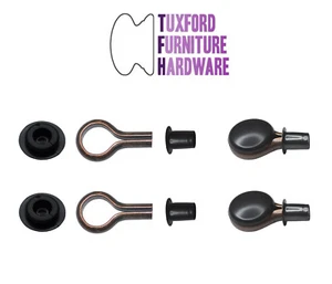 Pack of 4 Florentine Bronze Banjo Shelf Studs Sockets & Cushions for Glass - Picture 1 of 1