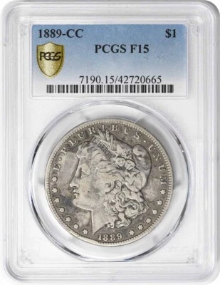 1889-CC Morgan Silver Dollar F15 PCGS - Image 1 of 4