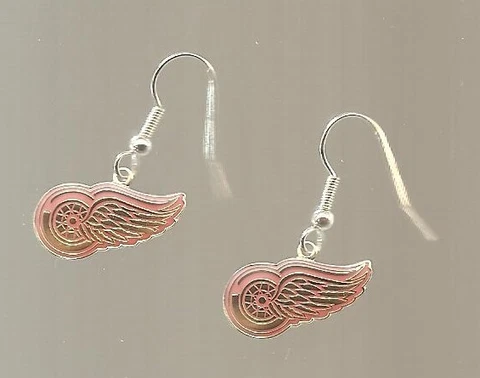 Detroit Red Wings logo, NHL Hockey Earrings Cover