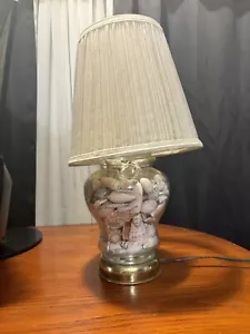 Vintage Seashell Filled Lamp With Shade Included - Picture 1 of 2