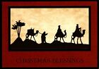 Three Kings On Camels Red Gold Foil Greeting Cards By Pinecone - Set of 7