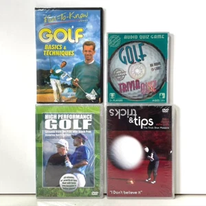 Golf 3 DVD Bundle + FREE Golf Trivia Quiz CD Golf Lessons Tips Tricks Techniques - Picture 1 of 3