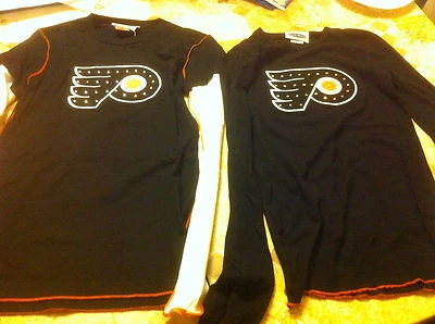 PHILADELPHIA FLYERS SWAROVSKI CRYSTAL WOMENS LONGSLEEVE SHIRT FREE SHIPPING!  - Image 1 of 4