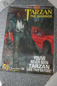 TARZAN The Warrior 1992 Folded Poster One sided 28x20 Laminated Malibu Comics - Picture 1 of 6