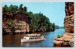Olson Boat Company Sightseeing Upper Dells Wisconsin River c1970 UNP Postcard - Picture 1 of 2