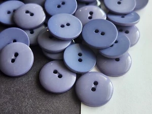 12 Morning Glory Purple Slightly domed 2-hole sew through Buttons 3/4" 20mm - Picture 1 of 6