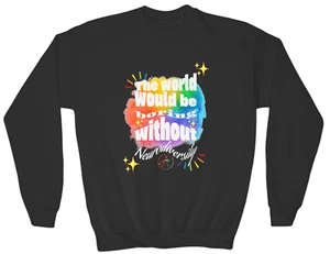 Sudadera cuello redondo The World Would Be Boring Without Neurodiversity para niños jóvenes - Imagen 1 de 17