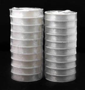 1 Roll 0.5/0.7/0.8/1.0mm Clear Transparent Crystal High Elastic Plastic Wire - Picture 1 of 4