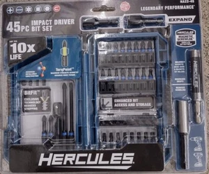 45 Pc Hercules Impact Driver Bit Set Magnetic Guide Drill Torque Slottled Square - Bild 1 von 2