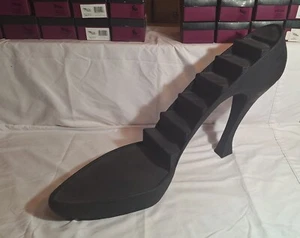 Raines Just The Right Shoe Display stand Vtg Black High Heel Stiletto - Picture 1 of 6