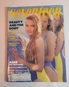 Seventeen magazine May 1990 BEAUTY AND THE BODY HEATHER GRAHAM Michael Penn - Picture 1 of 4