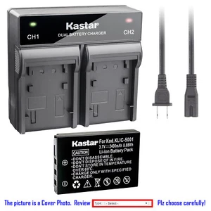 Kastar Battery Rapid Charger for Kodak KLIC-5001 & Kodak EasyShare DX7590 Camera - Picture 1 of 10
