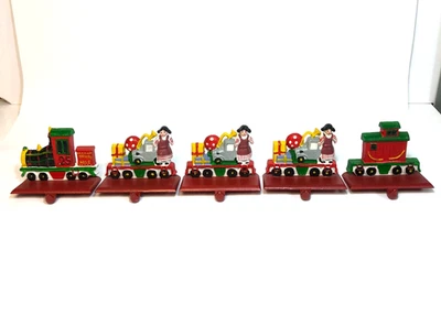 De colección Hierro Fundido Tren Medias Perchas Motor Coches Caboose Rojo Rendimiento Casa Set 5 Foto 1 de 4