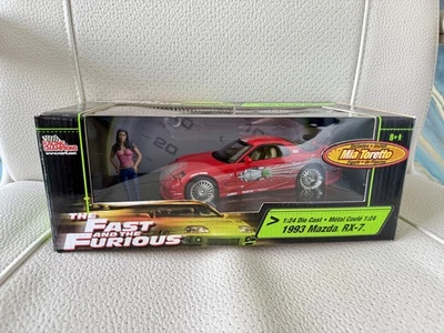 Diecast Ertl Joyride Fast & Furious 1993 Mazda RX-7 With Mia Toretto Figure 1:24 - Image 1 of 4
