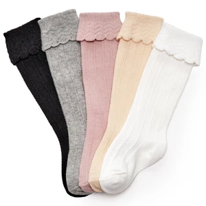 Toddler Ruffled Knee High Socks, Neutral Pastels, 5 pair - Picture 1 of 6