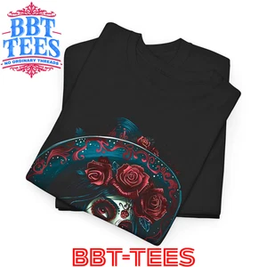 Day of the Dead Tee La Catrina T-Shirt Dia de Muertos DTG Original Design - Picture 1 of 3
