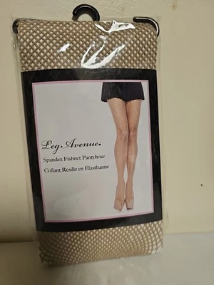 Pantimedias Leg Avenue Spandex Fishnet Beige Talla Única 90-160 Lbs 0694 Foto 1 de 2