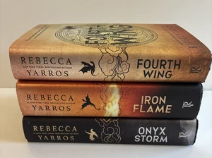 Rebecca Yarros Empyrean Trilogy Fourth Wing Onyx Storm Iron Flame Hardcover Lot - Picture 1 of 15