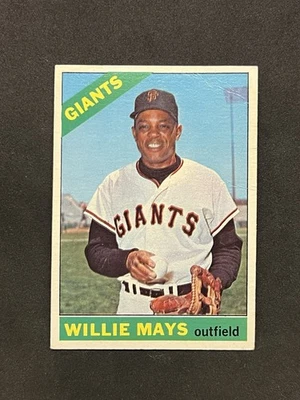 1966 Topps #1 Willie Mays Gigantes de San Francisco Salón de la fama Grado Inferior ¡Alto atractivo visual! Foto 1 de 2