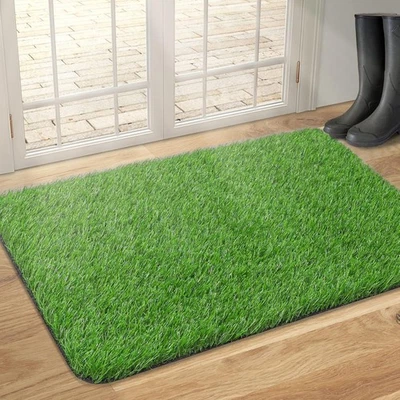 TREETONE Artificial Grass Door Mat, Thick 2&apos; x 2&apos;11 (Rectangular), Green