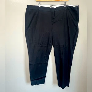 J. Crew Mercantile Negro Pantalones al Tobillo Talla 22 Negocios Oficina Informal Preppy - Imagen 1 de 5