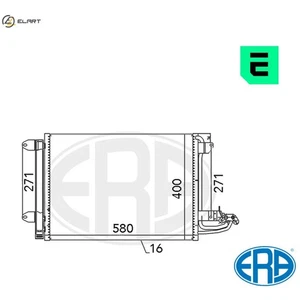 CONDENSER AIR CONDITIONING 667003 FOR SKODA OCTAVIA/II/Combi LAURA SUPERB VW - Picture 1 of 9
