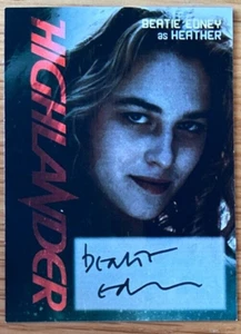HIGHLANDER FILMERWEITERUNG: AUTOGRAMMKARTE BEATIE EDNEY CAST KARTE VARIANTE BER1 - Bild 1 von 2