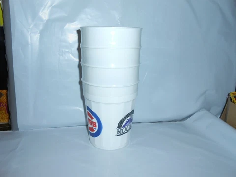 4 CHICAGO CUBS COLORADO ROCKIES BASEBALL/MLB 22 OZ PLASTIC TUMBLERS TICKETMASTER Cover