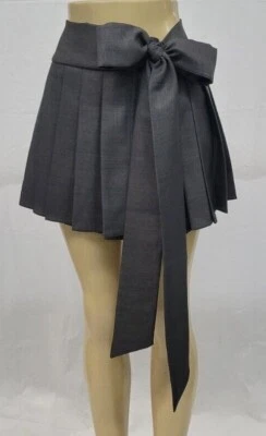 Falda REGULAR MINI plisada a cuadros (gris WB) Foto 1 de 3