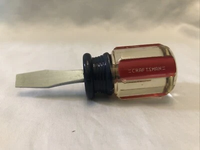 Craftsman USA 4151 * WF 1/4" Flat/Slotted Stubby Shorty Screwdriver Made in USA - Image 1 of 4