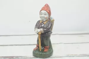 Vintage Phillip Griebel cesto gnomo ceramica grande da piedi decorazione giardino - Foto 1 di 10