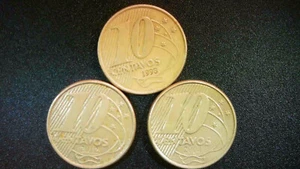 BRAZIL 10 CENTS 1998 2004 2012 AUG21F - Picture 1 of 2
