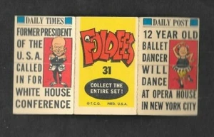 1962 TOPPS FOLDEES #  31 - Picture 1 of 2