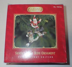 Breyer Horse Santa's Wild Ride 2004 adorno navideño en caja #700704 Usado en excelente condición - Imagen 1 de 5