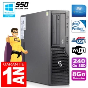 PC Fujitsu Esprimo E500 E85+ SFF Intel G640 RAM 8Go Scheibe 240 GB SSD Wifi W7 - Bild 1 von 1