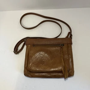 The Sak Handtasche Damen Mini Tabak Sanibel Leder Blumen Umhängetasche - Bild 1 von 8