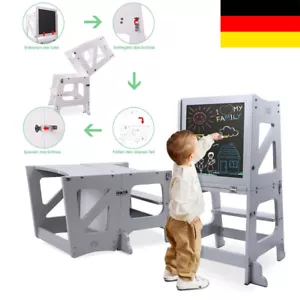 Montessori Lernturm Kleinkind Trittstufe Kitchen Helper Verstellbarer Kindertrit - Bild 1 von 34