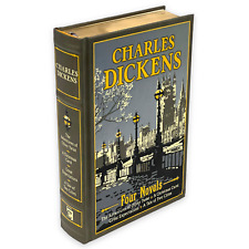 CHARLES DICKENS 4 novels: A TALE OF TWO CITIES 3 OTHER Leather Bound DELUXE Gift