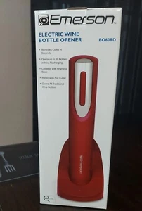 Emerson Electric Rechargeable Wine Bottle Opener BO60RD Red ❤❤❤ - Picture 1 of 4