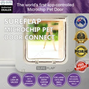 SureFlap Microchip Pet Door Connect White Pet Cat Dog Curfew Keep Out Wifi App - Picture 1 of 12