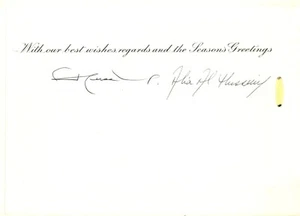King Hussein I and Ali Al Hussein Autographed Custom Greeting Card - Picture 1 of 3