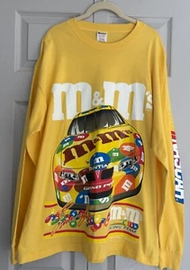 Vintage 1999 Nascar Ernie Irvan #36 M&M All Over Print Long Sleeve Shirt Size XL - Picture 1 of 22