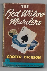 THE RED WIDOW MURDERS Carter Dickson 1942 Pocket Books #86 ACE OF SPADES Cover! - Imagen 1 de 5