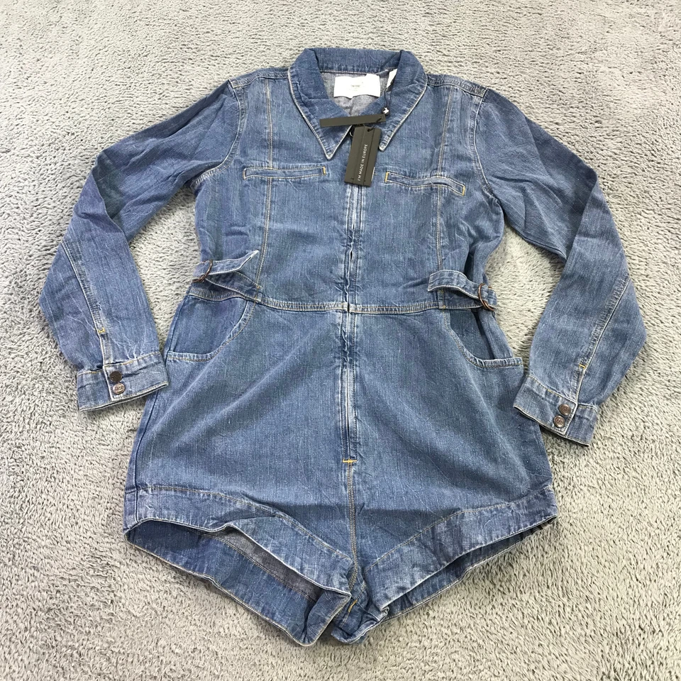 ONE TEASPOON Mono Mujer Mediano Resort Azul Mono Chaqueta Denim Foto 1 de 4