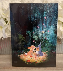 WonderGround Gallery Postcard Kinda Bashful Bambi Thumper and Miss Bunny Chanani - Picture 1 of 2