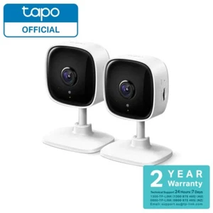 Tapo TC60 Full HD Security WiFi Camera Night Alarm Audio Indoor Baby Pet 2-Pack - Picture 1 of 5