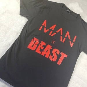 Camiseta deportiva BooHooMAN Man X Beast Strongman talla grande negra/roja - Imagen 1 de 10