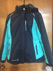 Free Country Teal Green Blue & Navy Blue 3 in One Jacket Coat Size S - Picture 1 of 4