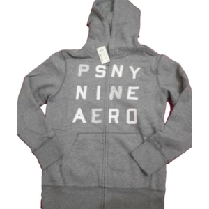 Size 10- P.S. Aeropostale Kids Gray L/S, Appliquéd Lettering, Hoodie - Picture 1 of 5