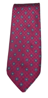 Vintage JS Blank &CO Mens Silk Preppy Necktie Pink Geometric Business Casual - Image 1 of 4
